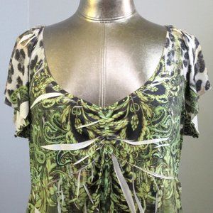 Apt 9 Green Studded Top Womens Size XS
